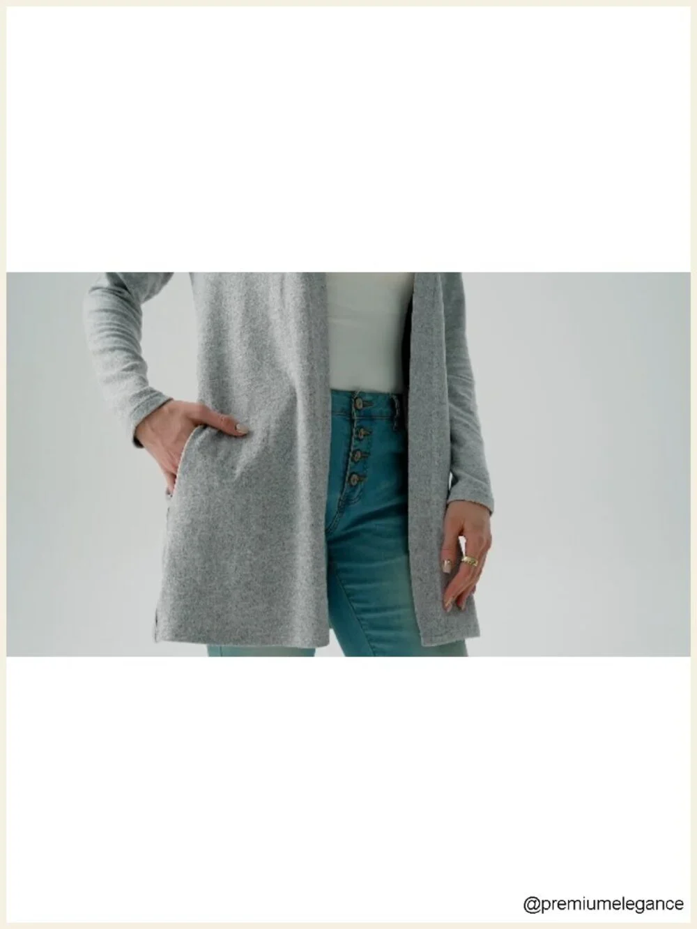 Long Sleeve Lightweight Open Front Knit Cardigan with Pockets